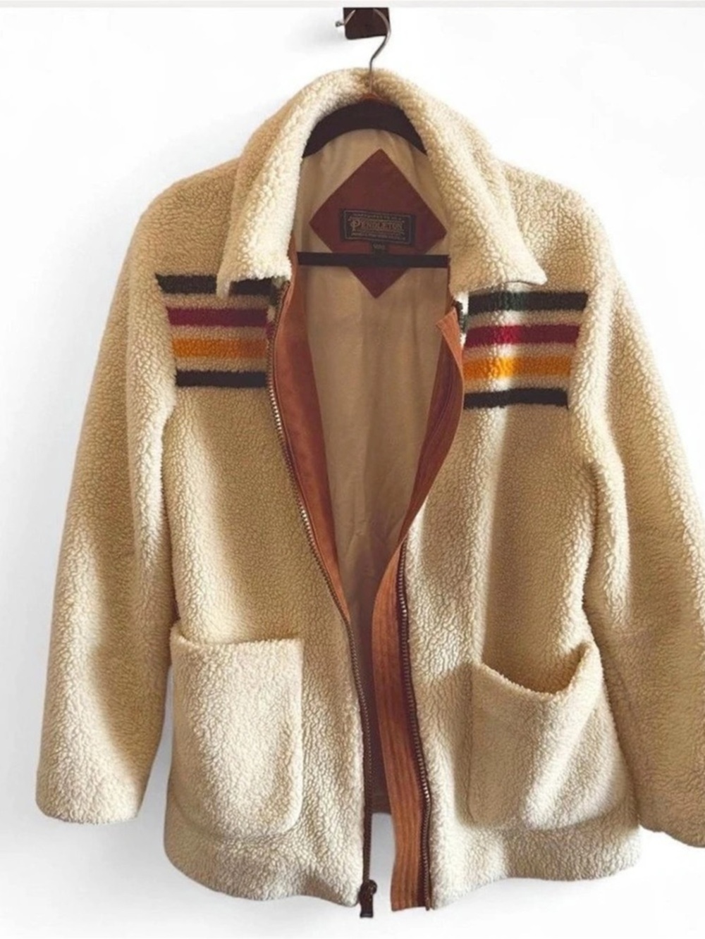 VINTAGE 90’s Pendleton Women's Glacier Sunset Sherpa Fleece Jacket